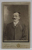 STUDIO ' CARMEN SYLVA ' M. CONSTANTINESCU , BUCURESTI , FOTOGRAFIE C.D.V. , BARBAT CU MUSTATA IN FURCULITA  , SFARSITUL SEC. XIX