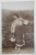 TANARA IN COSTUL POPULAR , CU ULCIORUL , POZAND IN STUDIO , COLECTIA A. BELLU , FOTOGRAFIE TIP CARTE POSTALA , INTERBELICA