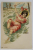 TANARA IN VALURI , FACAND BAIE , CROMOLITOGRAFIE , AUTOR : GRUSS , GERMANIA , FORMAT  CARTE POSTALA , CLASICA