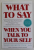 WHAT TO SAY WHEN YOU TALK TO YOUR SELF by SHAD HELMSTETTER , 2017