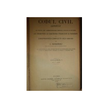 Codul civil adnotat  C.Hamangiu 1925- 1934, VOLI-IX