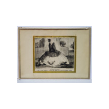 HONORE DAUMIER (1808-1879) - PLIMBARE, LITOGRAFIE