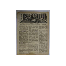 RESBOIUL  - ZIAR CU APARITIE ZILNICA , IN BUCURESTI , NR. 942  , LUNII , 25   FEBRUARIE , 1880 , PREZINTA PETE
