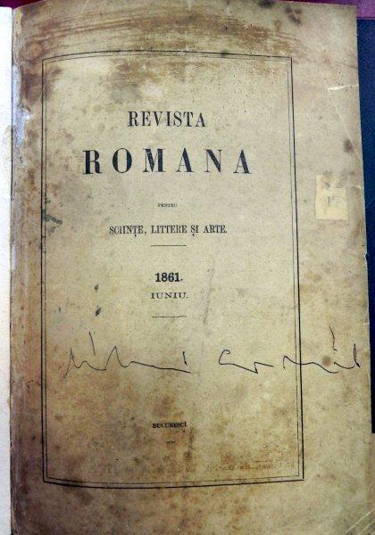  REVISTA ROMANA PENTRU SCIINTE LITERE SI ARTE    1861