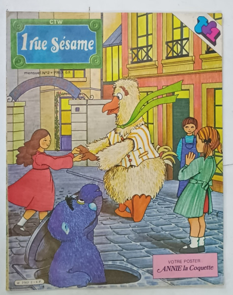 1 RUE SESAME , MENSUEL , REVISTA DE BENZI DESENATE PENTRU COPII CU TEXT IN LIMBA FRANCEZA ,No. 2 , 1980