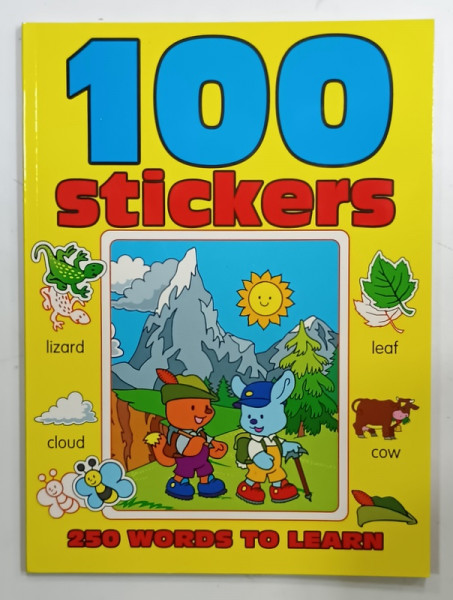 100 STICKERS , 250 WORDS TO LEARN , illustrations JORDI BUSQUETS and BICOM , ANII  '2000