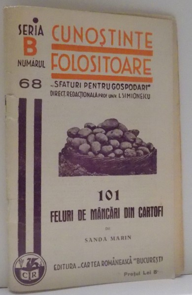 101 FELURI DE MANCARI DIN CARTOFI de SANDA MARIN , NR 68