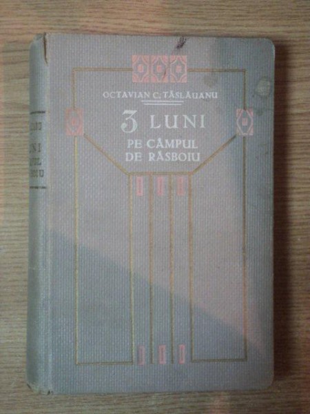 3 LUNI PE CAMPUL DE RASBOIU de OCTAVIAN C. TASLAUANU, EDITIA A II A, BUC. 1915