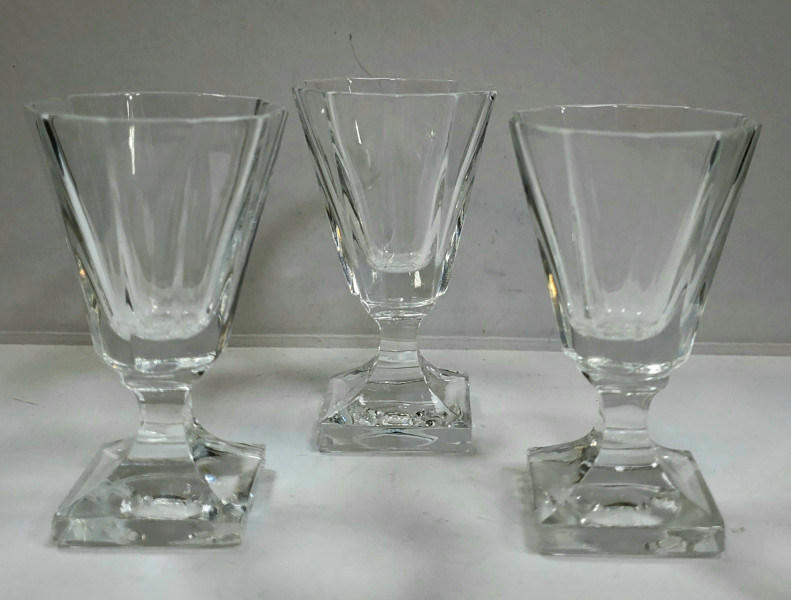 3 pahare Art Deco, Bohemia, Secol 20