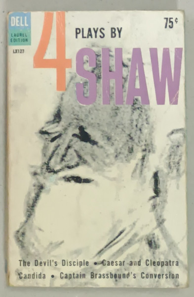 4 PLAYS by SHAW , with the AUTHOR 'S NOTES , 1961, PREZINTA INSEMNARI SI URME DE UZURA , VEZI DESCRIEREA !
