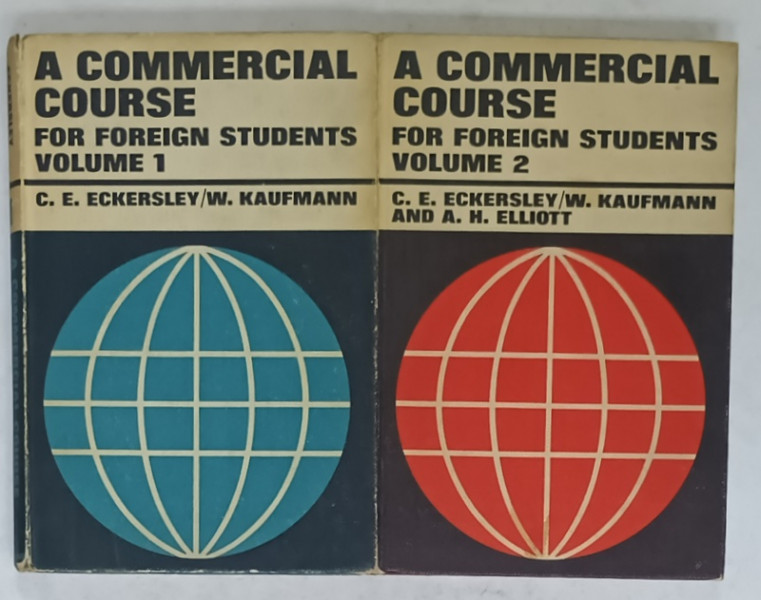 A COMMERCIAL COURSE FOR FOREIGN  STUDENTS , TWO VOLUMES , by C.E. ECKERSLEY ...A.H. ELLIOTT , 1964