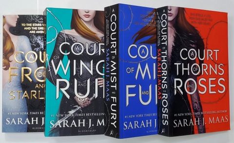 A COURT OF THORNES AND ROSES , VOLUMELE I - IV by SARAH J. MAAS , 2015 -  2018