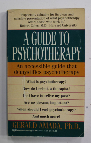 A GUIDE TO PSYCHOTHERAPY by GERALD AMADA , 1995