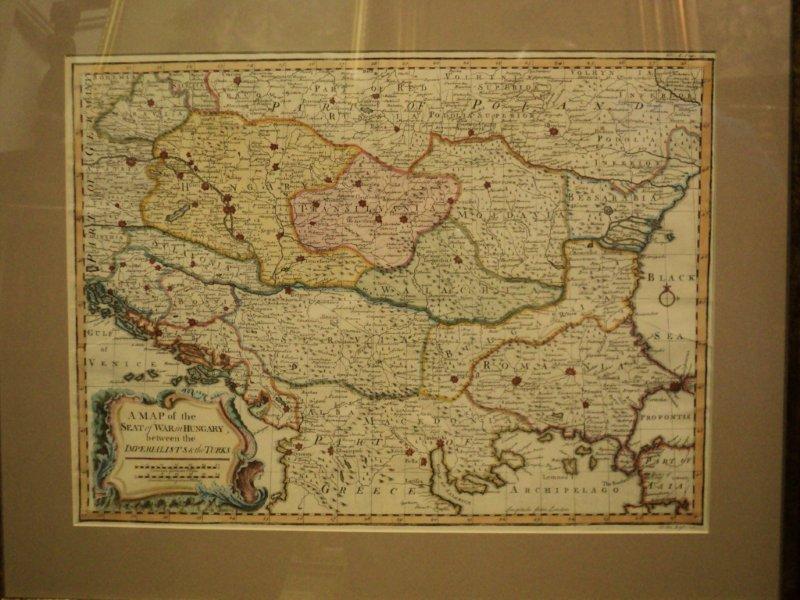 A Map of the Seat of War in Hungary between Imperialists and the Turks 1750, Harta conflictelor dintre impeialisti si turci