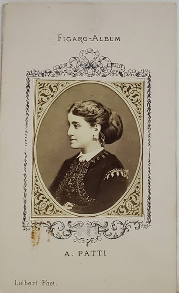 A. PATTI , FIGARO ALBUM , D 'APRES LIEBERT  PHOT. , FOTOGRAFIE TIP C.D.V. , 1870