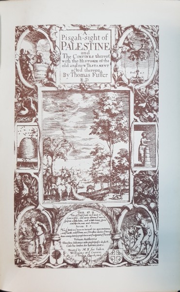 A PISGAH SIGHT OF PALESTINE by THOMAS FULLER - LONDRA, 1869