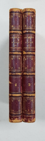 A TALE OF TWO CITIES by CHARLES DICKIENS, 2 VOL. - LEIPZIG, 1859