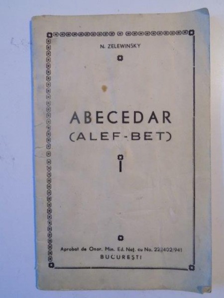 ABECEDAR (ALEF-BET) de N. ZELEWINSKY  1941