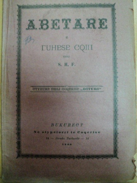 ABETARE-BUKUREST 1900