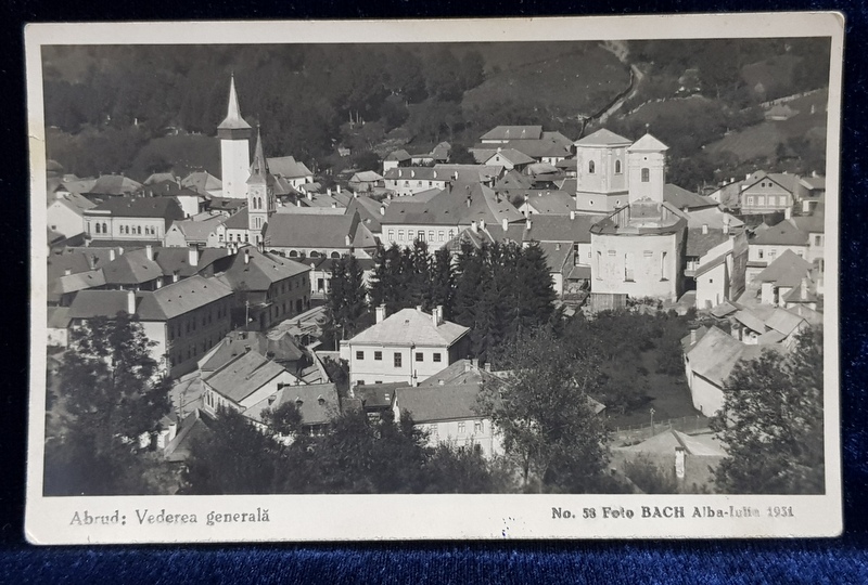 ABRUD  - VEDERE GENERALA , CARTE POSTALA ILUSTRATA , MONOCROMA , NECIRCULATA , PERIOADA INTERBELICA