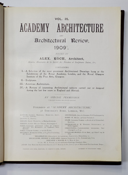 ACADEMY ARHITECTURE and ARCHITECTURAL REVIEW, 1899