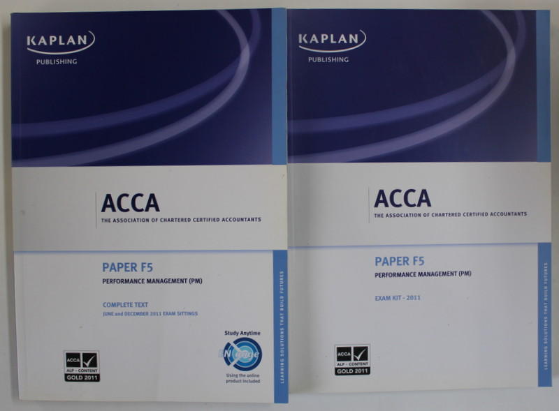 ACCA , PAPER F5 , PERFORMANCE MANAGEMENT ( PM )  , TWO VOLUMES , 2011