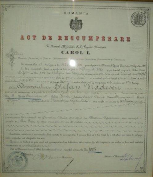 Act de Rascumparare Carol I, Bucuresti 1886