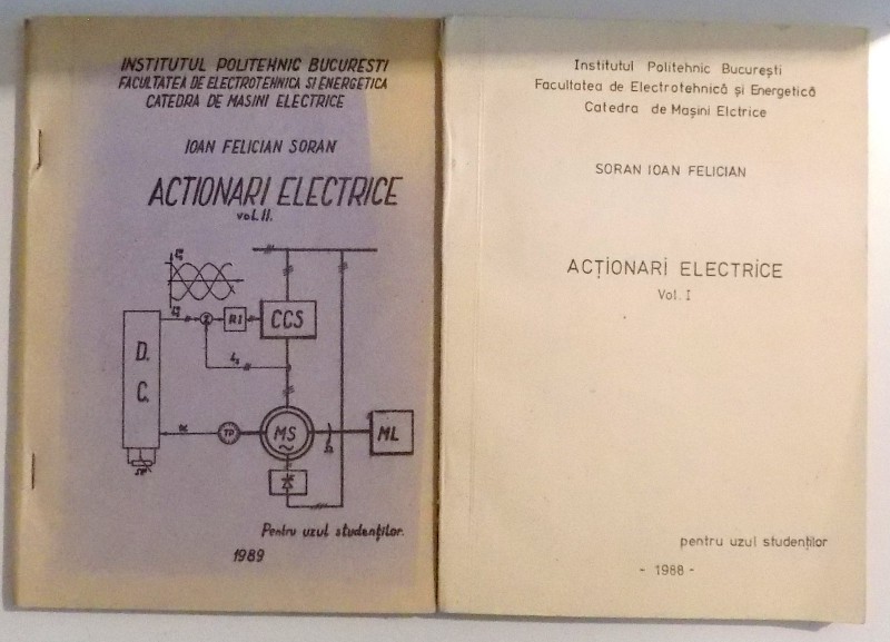 ACTIONARI ELECTRICE de SORAN IOAN FELICIAN , VOL I-II