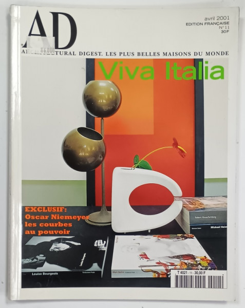 AD , ARCHITECTURAL DIGEST . ARCHITECTURE , DECORATION , ARTS . DESIGN , TEXT IN LIMBA FRANCEZA , AVRIL 2001