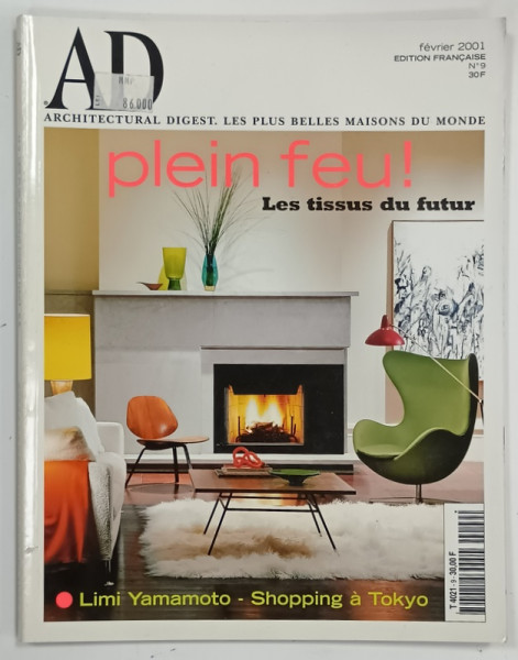 AD , ARCHITECTURAL DIGEST . ARCHITECTURE , DECORATION , ARTS . DESIGN , TEXT IN LIMBA FRANCEZA , FEVRIER  2001