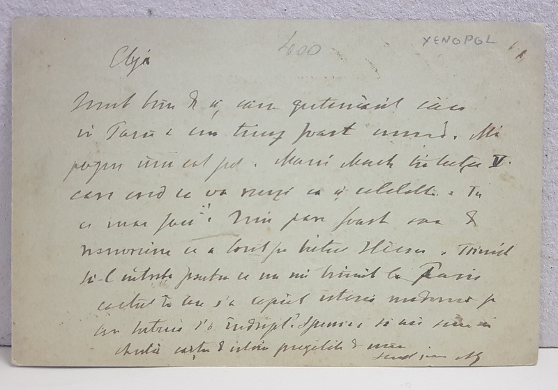 A.D XENOPOL CATRE DOAMNA ELIZA XENOPOL * , CARTE POSTALA  ,  CIRCULATA , CLASICA , DATATA 1900