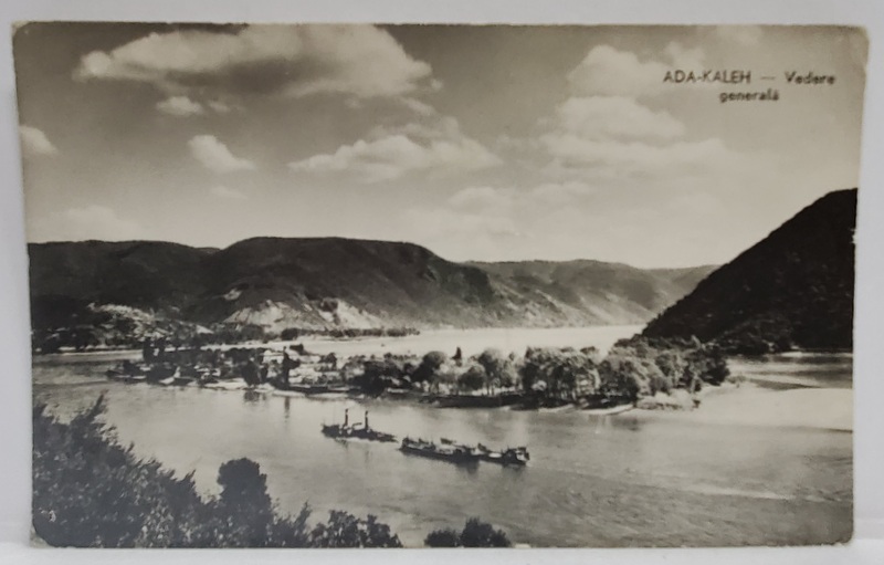 ADA - KALEH , VEDERE GENERALA SI VAPOARE PE DUNARE , CARTE POSTALA , ANII '50