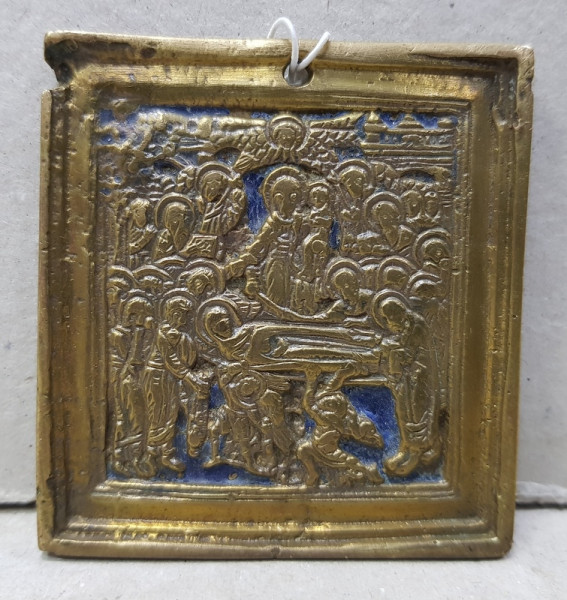 Adormirea Maicii Domnului, Icoana din bronz, Rusia, sec. XIX