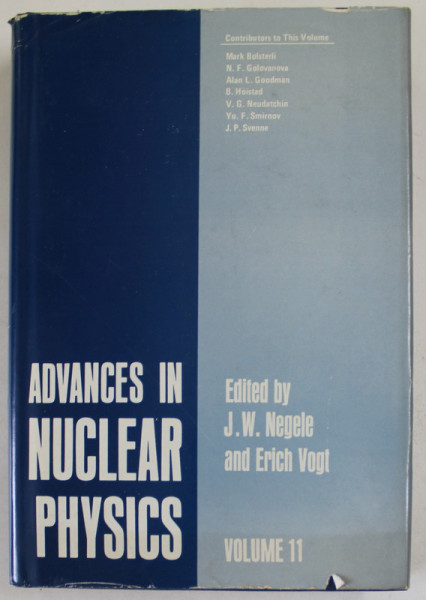ADVANCES IN NUCLEAR PHYSISCS , edited by J.W. NEGELE and ERICH VOGT , VOLUME 11 , 1979