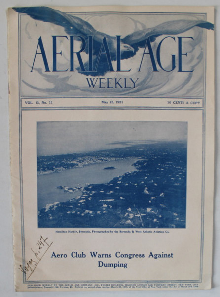 AERIAL AGE,  WEEKLY , No.11, 1921