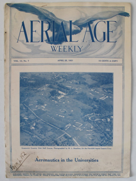AERIAL AGE,  WEEKLY , No.7, 1921