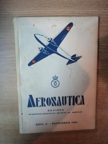 AERONAUTICA , ANUL X , SEPTEMBRIE 1936