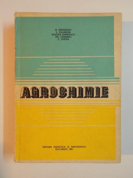 AGROCHIMIE de D. DAVIDESCU... C. TARDEA , 1981