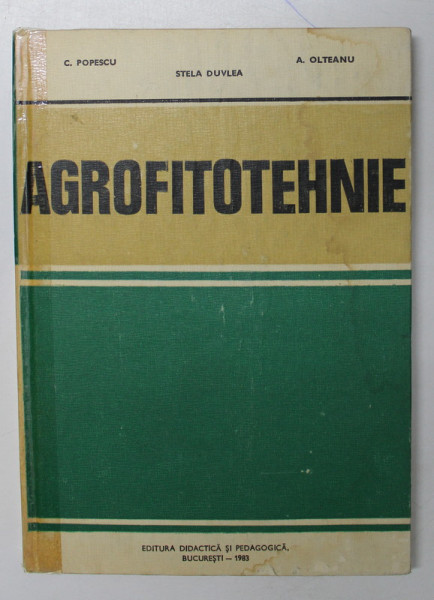 AGROFITOTEHNIE , 1983 *COTOR LIPIT CU SCOCI