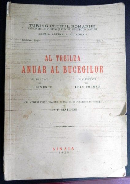 AL TREILEA ANUAR AL BUCEGILOR, C. I. IONESCU,1928,SINAIA