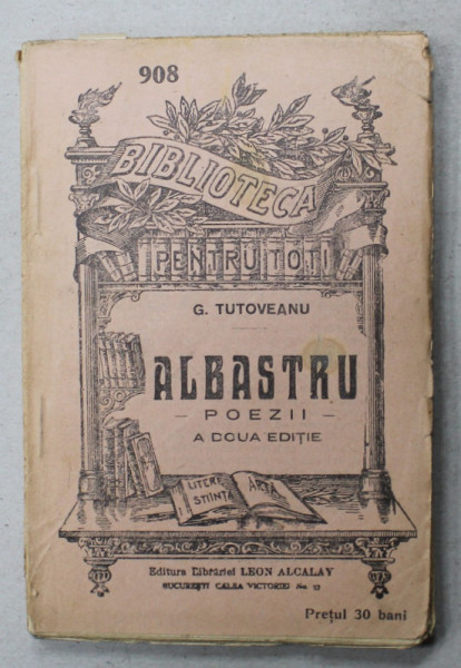 ALBASTRU , POEZII de G. TUTOVEANU , CCA . 1900