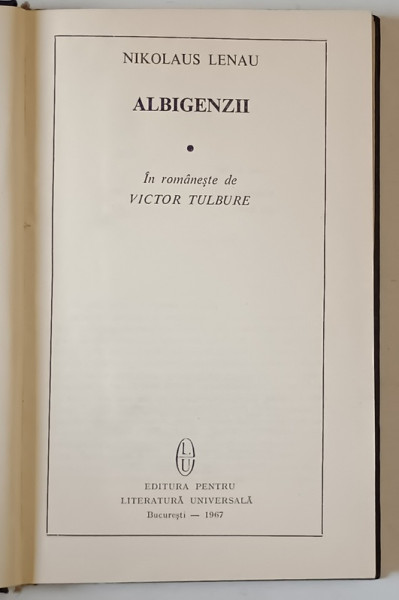 ALBIGENZII de NIKOLAUS LENAU, 1967