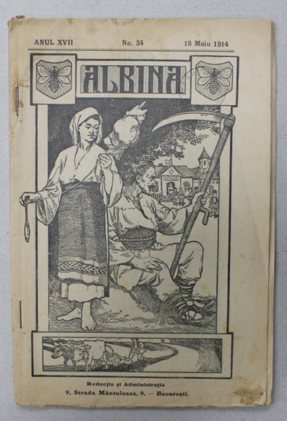 ALBINA , REVISTA ENCICLOPEDICA POPULARA , ANUL XVII , No. 34  , 1914