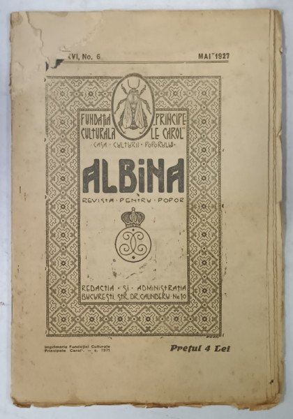 ALBINA , REVISTA PENTRU POPOR , NR. 6 , 1927