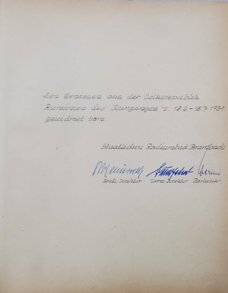 ALBUM CU FOTOGRAFII DIN GERMANIA DEMOCRATA , STATIUNEA  RADIUMBAD BRAMBACH , 1959