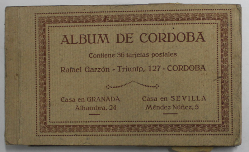 ALBUM DE CORDOBA , CONTIENE 30 TARJETAS POSTALES , EDITIE INTERBELICA