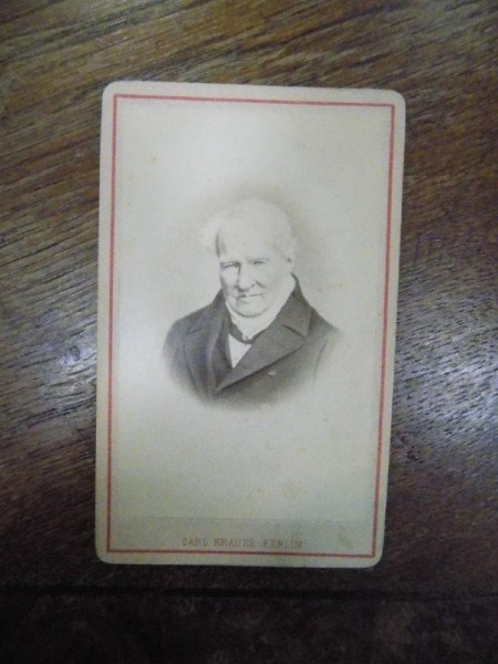 Alexander von Humboldt, fotografie originala pe carton tip CDV