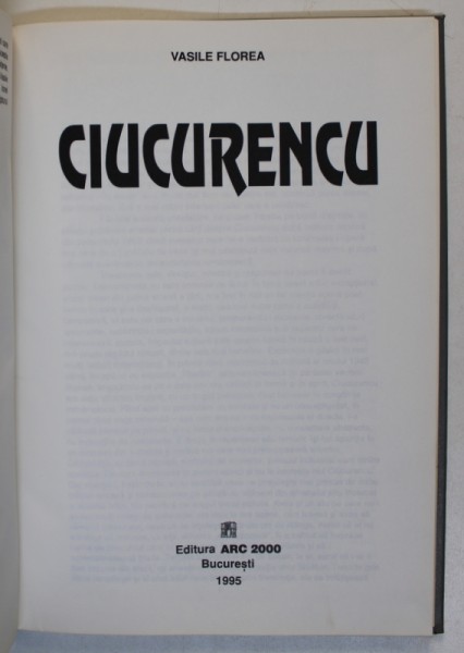 ALEXANDRU CIUCURENCU de VASILE FLOREA , 1995