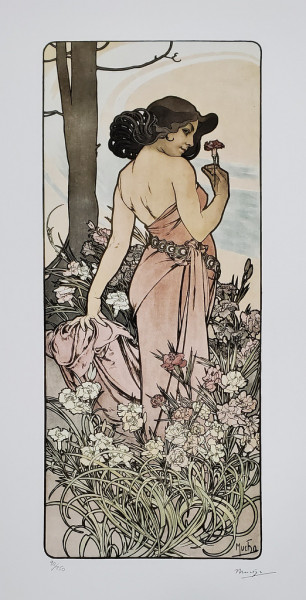 Alfons Mucha (1860-1939) - Tanara cu floare