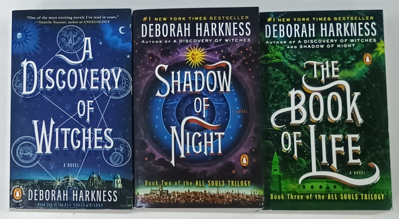 ALL SOUL TRILOGY by DEBORAH HARKNESS , VOLUMELE I- III , 2011- 2014